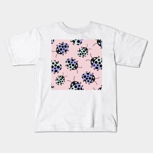 Pastel Ladybugs in pink and mauve Kids T-Shirt